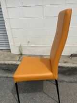 チェア　ビニールレザー張り　椅子　中古　オレンジ　カフェ　家具_画像7