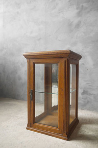  античный Франция стекло × дерево витрина подставка грудь магазин инвентарь 