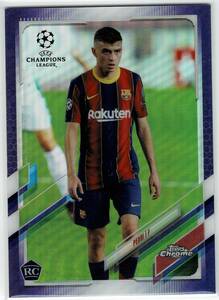 2020-21 Topps Chrome UEFA Champions League Pedri Purple Refractor /250