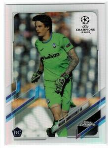 2020-21 Topps Chrome UEFA Champions League Marco Carnesecchi RC Refractor 