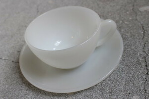 USA made Fire King tea cup & saucer set 1 customer 1960*s Fire King milk glass 