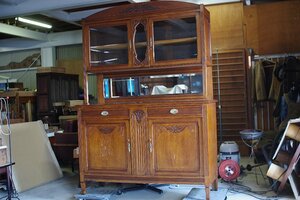  Britain made oak material parlor cabinet / display shelf showcase / cupboard / store furniture V England antique roiz antique s buy 85 ten thousand jpy 