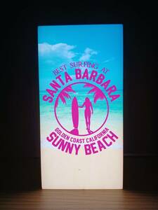 アメリカン カリフォルニア サンタバーバラ サニービーチ サーフィン フォトライト 海岸 写真 看板 置物 雑貨 ライトBOX 電飾看板 電光看板