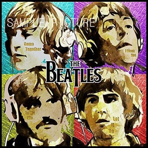 Affiche d'art des Beatles, panneau d'art mural suspendu, toile, peinture intérieure, Art graphique, nouveau, 26x26cm, Ouvrages d'art, Peinture, autres