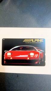 ALPINE: Lamborghini telephone card ②50 frequency 