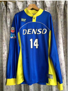  ultra rare! Aichi DENSO FC Kariya uniform long sleeve actual use JFL J Lee gJFL soccer ene-reenerre DENSO Japan representative country body society person O size 