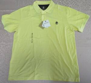  unused tag attaching [Timberland cream yellow. standard polo-shirt with short sleeves ] Timberland * size XL* outdoor * earth keeper z*. yellow 