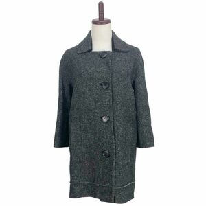 CHLOE Chloe lady's gray wool coat outer outer garment 34 inscription 