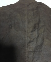 ユナイテッドアローズ　シワ加工　リネン　麻　後染めジャケット　ピークト　ラペル Wrinkle processing post-dyed hemp peak lapel jacket_画像4