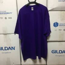 GILDAN パープル 2XLサイズ 紫色 半袖無地Tシャツ ポケット無し 6.0oz ギルダン_画像1