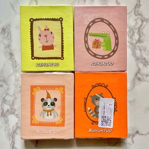 ★4個セット★ アニマルカートゥーン アイシャドウパレット 4色 ワニ ウサギ パンダ キツネ eyeshadow 中国コスメ