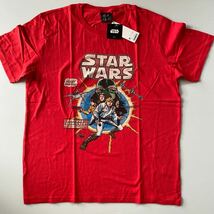 スターウォーズ Star Wars コミック COMICS イラスト Tシャツ 赤 メンズM新品 vintage風 古着テイストプリントお洒落 女性オーバーサイズで_画像1