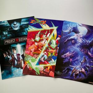 ロックマンゼロ&ゼクス 厚手ポスター ダブルヒーロー 非売品 MEGAMAN CAPCOM monster hunter iceborne project resistance 51.5×36.5cm 1