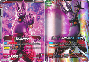 ドラゴンボール超 カードゲーム 海外 英語版 BT1 R シャンパ Bad of Destruction Champa Foil 両面カード