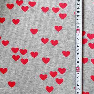 ハート柄 Tシャツニット 160×60㎝ 生地 ニット生地 ハート 布 はぎれ ハギレ ハンドメイド ラブリー 犬服 ドッグウェア