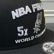 USA限定 Newera ニューエラ NBA ファイナルズ ワールドチャンピオン 9FIFTY スナップバックキャップ 黒 サンアントニオ スパーズ Spurs_画像5