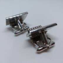 CW01 カフリンクス シルバー ラップアラウンド Wrap Cufflinks ベルト メッシュ チェーン ヴィンテージ_画像5