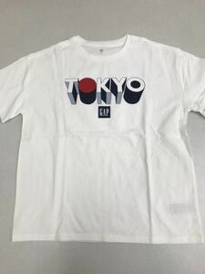 ■ＧＡＰ■新品■130■ギャップ■白■ロゴＴシャツ■TOKYO■かっこいいデザイン■カラフルなゴロ■21■2-2