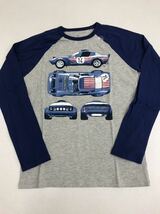 ■ＧＡＰ■新品■160■ギャップ■グレー・ネイビー■Ｔシャツ■ロンT■かっこいいデザイン■車■レーシングカー■スポーツカー■21■2-1_画像1