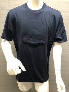  genuine article new goods HYDROGEN Hydrogen en Boss front Skull short sleeves T-shirt 214106 navy blue L