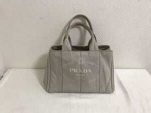 本物プラダPRADAカナパキャンバストートハンドバッグビジネスボストンバックバックグレー旅行トラベルレディースメンズ