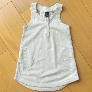 【送料無料☆】baby Gap ベビーギャップ 水玉ドットタンクトップ 夏物ノースリーブ グレー12-18months トドラー80cm 6か月10か月1歳半2歳