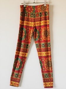 * ethnic leggings man dala print * including carriage new goods C* Asian spats pattern leggings yoga pants yoga fitness pilates 