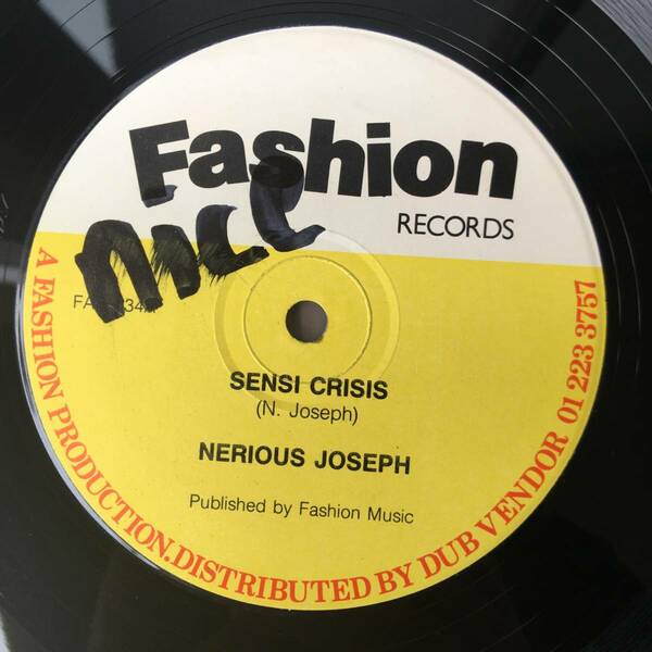 ★送料込み！Ganja Anthem！B/Lovers【Nerious Joseph - Sensi Crisis / Easy Living】12inch！Fashion UK！B：LOVE IS NOT A GAMBLEオケ！