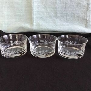 昭和レトロ　ガラス小鉢　3個セット　カットガラス