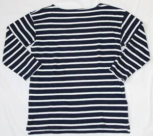 GAP ボートネック ボーダー柄 7分袖Tシャツ ネイビー/M(US S)サイズ