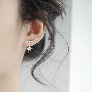  earrings star Star lady's accessory S925 silver pin AA232-11