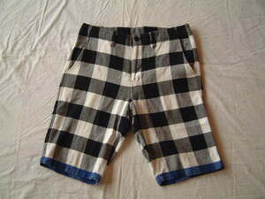 GOODENOUGH 15 BUFFALO LINE SHORTS 黒X白X青 S(グッドイナフ)