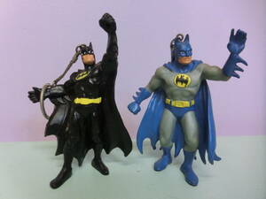 BATMAN バットマン PVCフィギュア キーチェーン人形 2体セット コミックスペイン Comics Spain & バリー BULLY DCコミック 80sビンテージ