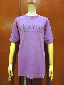 ビンテージ90’s●Access Immunoassay SystemコットンプリントTシャツ紫size M●210629s12-m-tsh-ot 1990s古着メンズトップスUSA製