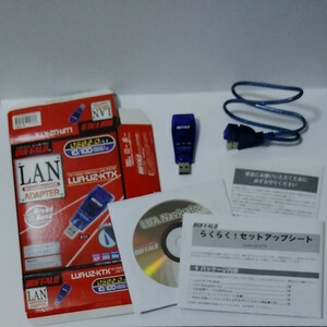 BUFFALO LUA-U2-KTX LAN アダプター USB 10/100M バッファロー USED品