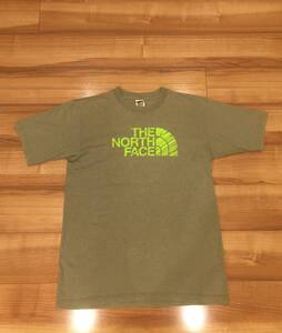 THE NORTH FACE ザ・ノース・フェイス Tシャツ・M~L相当・エルサルバドル製・カーキ系・送料無料・Tee shirt