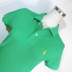 G196 beautiful goods!# Ralph Lauren *SKINNY* green / deer. .* short sleeves Polo #S