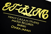 Y-1799-4★送料無料★新品★ET-KING イーティーキング HEAVY C.R.E.A.M STUDIO MATOI RECORDS BARIKI　OSAKA★ブラック黒 半袖 T-シャツ S_画像8