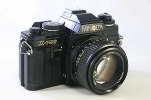 ミノルタ MINOLTA X-700+MD 50mm F/1.4★★シャッター全速・露出計完動★かび★EE859