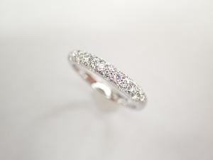 美品 田崎真珠 タサキ K18WG ダイヤ計0.21ct デザイン リング 指輪 
