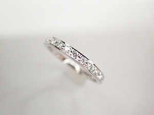  beautiful goods Tasaki Shinju tasakiPt950 diamond total 0.14ct 13 stone half Eternity te The Yinling g ring 