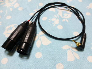 2.5mm4極 L字 → XLR コネクタ 3ピン×2 ライン入力 ケーブル BELDEN 1804a 50cm キャノン DP-X1A SP1000 Fiio KANN REX-KEB03 CAYIN