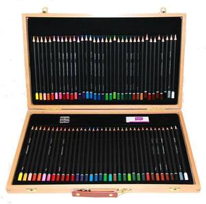 Derwent アカデミー ウッドボックス (油性 色鉛筆 36色 + 水彩 色鉛筆 36色) 72本セット 2302108