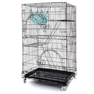 猫ケージ キャットケージ ペットハウス 大型 折りたたみ式 2段 3段 鳥かご 鳥ゲージ 爬虫類ゲージ 小動物 ペットケージ 黒