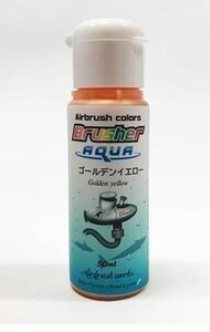 ■ Brusher Aqua Aerbrush Эксклюзивная водная уретановая краска, нарисованная на всем цвете золотисто -желтый 50㏄ |