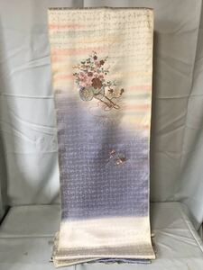 ＜正絹 ＞＜つけさげ訪問着 ＞＜丹後ちりめん＞＜未仕立て ＞＜汕頭刺繍の花くるまの柄＞(1128か)