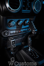 2007-2018 Jeep ジープ ラングラー JK　アンリミテッド アルミシフトノブーセット メッキ シフター 内装カスタム 交換式 専用設計 エアロ2_画像1