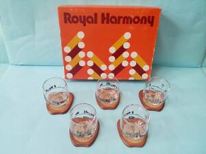 昭和レトロ　　RoyaI Harmony　　冷茶セット　　カップ＆コースター　　各５客　　未使用