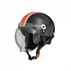 リード工業 CROSS ハーフヘルメット ブラック×オレンジ フリーサイズ CR-760(a-1230741)