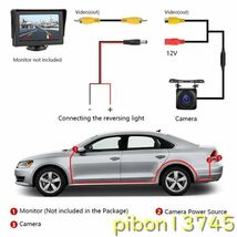 G1373：リバースカメラ リアビューカメラ IP68 バックアップカメラ 防水 ナイトビジョン 12V ヘッドユニット オートオーディオカーモニター_画像5